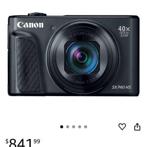 ISO: Canon Black PowerShot SX740 HS Digital Camera with 40x Optical Zoom